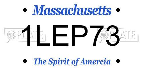 1LEP73 Massachusetts License Plate