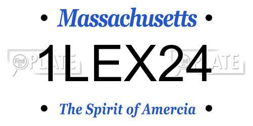 1LEX24 Massachusetts License Plate