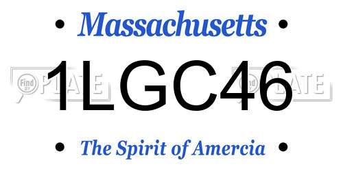 1LGC46 Massachusetts License Plate