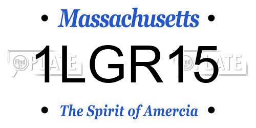1LGR15 Massachusetts License Plate