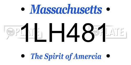 1LH481 Massachusetts License Plate