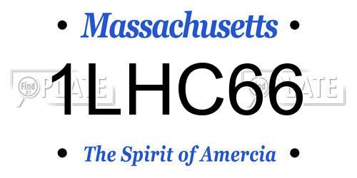 1LHC66 Massachusetts License Plate