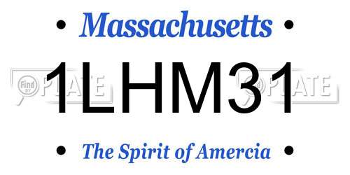 1LHM31 Massachusetts License Plate