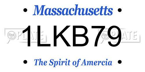 1LKB79 Massachusetts License Plate