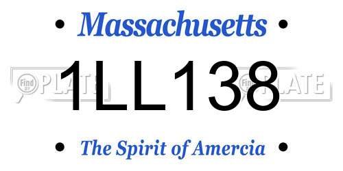 1LL138 Massachusetts License Plate