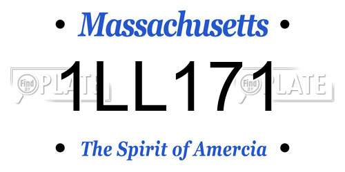 1LL171 Massachusetts License Plate