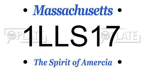 1LLS17 Massachusetts License Plate