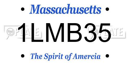1LMB35 Massachusetts License Plate