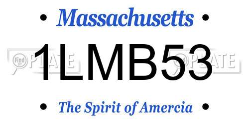 1LMB53 Massachusetts License Plate