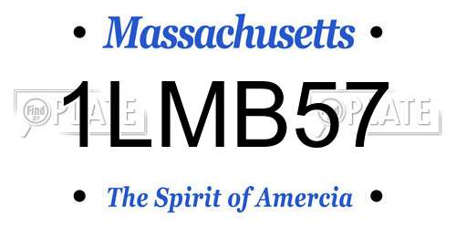 1LMB57 Massachusetts License Plate