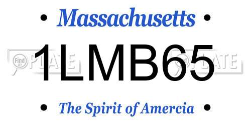 1LMB65 Massachusetts License Plate
