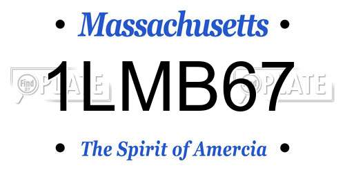 1LMB67 Massachusetts License Plate