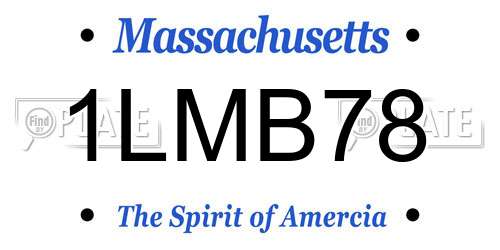 1LMB78 Massachusetts License Plate