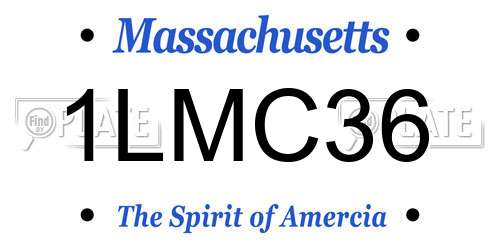 1LMC36 Massachusetts License Plate