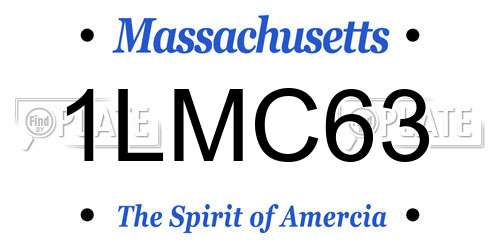 1LMC63 Massachusetts License Plate