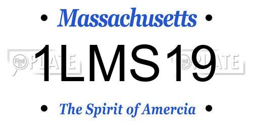 1LMS19 Massachusetts License Plate