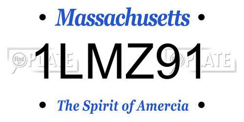 1LMZ91 Massachusetts License Plate