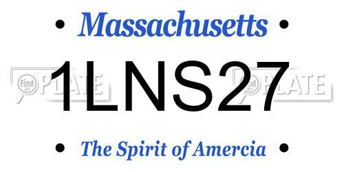 1LNS27 Massachusetts License Plate