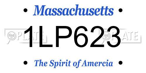 1LP623 Massachusetts License Plate