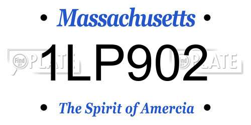 1LP902 Massachusetts License Plate
