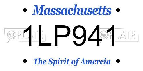 1LP941 Massachusetts License Plate