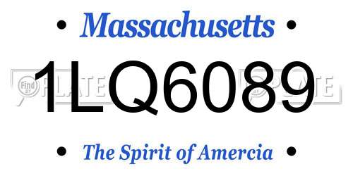 1LQ6089 Massachusetts License Plate