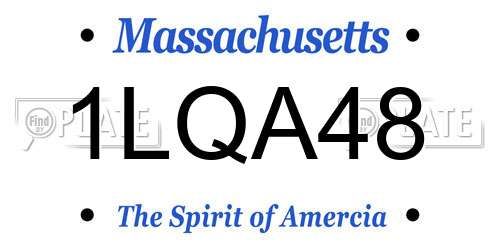 1LQA48 Massachusetts License Plate