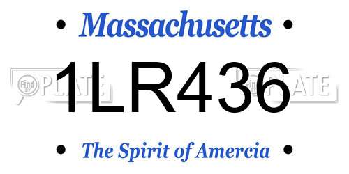 1LR436 Massachusetts License Plate