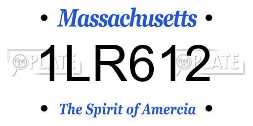 1LR612 Massachusetts License Plate