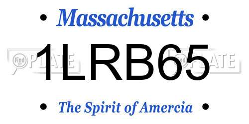 1LRB65 Massachusetts License Plate