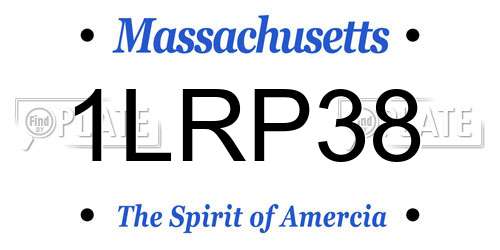 1LRP38 Massachusetts License Plate