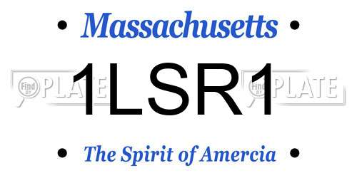 1LSR1 Massachusetts License Plate