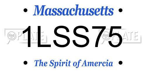 1LSS75 Massachusetts License Plate