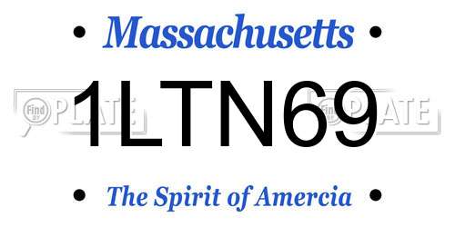 1LTN69 Massachusetts License Plate