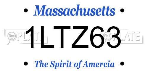 1LTZ63 Massachusetts License Plate