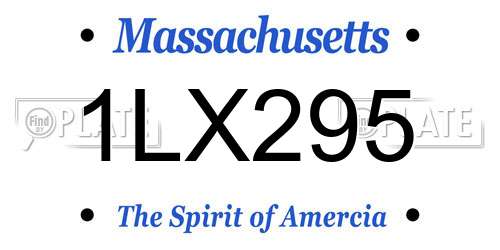 1LX295 Massachusetts License Plate