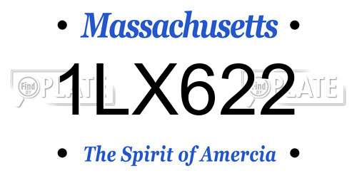 1LX622 Massachusetts License Plate