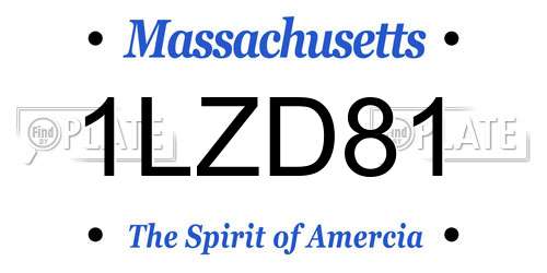 1LZD81 Massachusetts License Plate