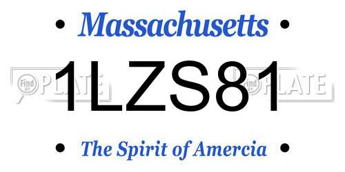 1LZS81 Massachusetts License Plate