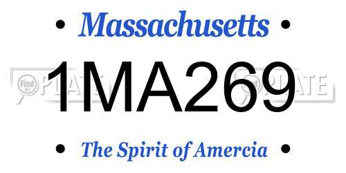 1MA269 Massachusetts License Plate