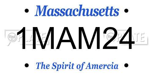 1MAM24 Massachusetts License Plate