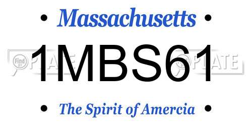 1MBS61 Massachusetts License Plate