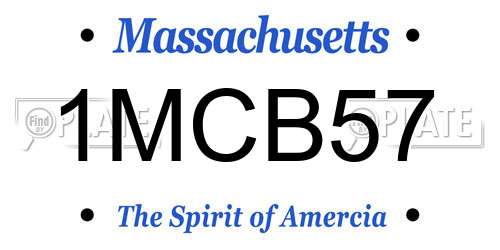 1MCB57 Massachusetts License Plate