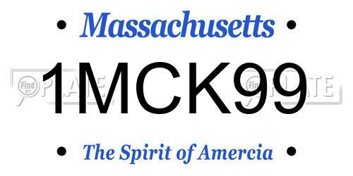 1MCK99 Massachusetts License Plate