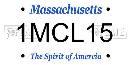 1MCL15 Massachusetts License Plate