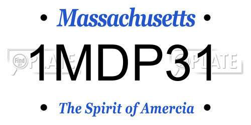 1MDP31 Massachusetts License Plate