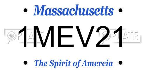 1MEV21 Massachusetts License Plate