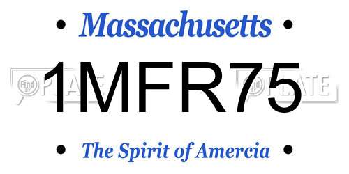 1MFR75 Massachusetts License Plate