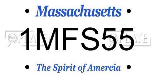 1MFS55 Massachusetts License Plate