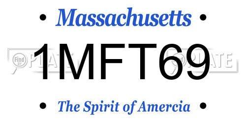 1MFT69 Massachusetts License Plate